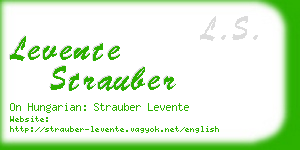 levente strauber business card